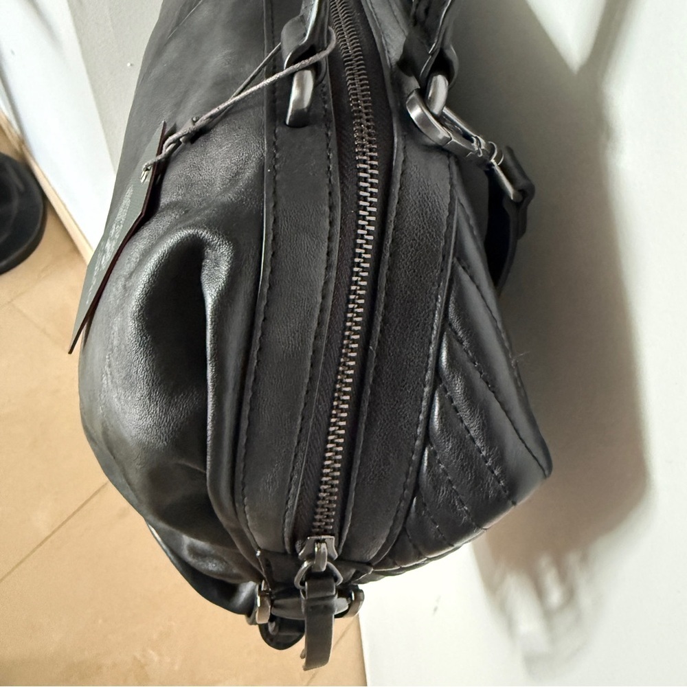 NEW Vince Camuto Tave Satchel – Black Quilted Leather - Picture 12 of 13